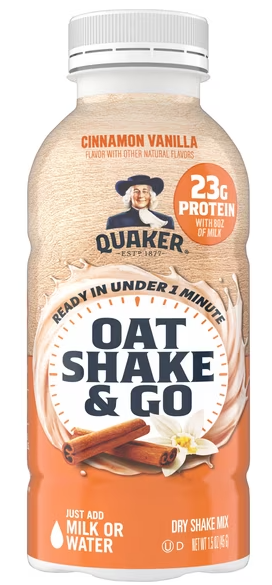 Quaker Oat Shake & Go Cinnamon Vanilla